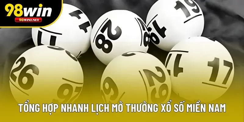 Tổng hợp nhanh lịch mở thưởng xổ số miền Nam